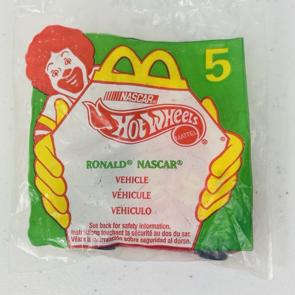 McDonalds Ronald Nascar Vehicle Mattel Hot Wheels Toy 1998 Happy Meal Toy - Picture 3 of 6